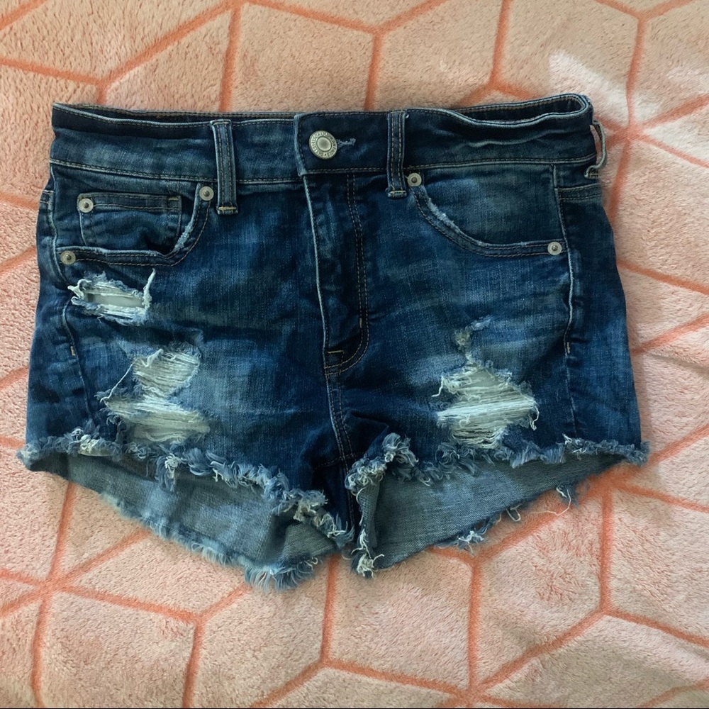 American Eagle High-rise Shortie Jean shorts (4)